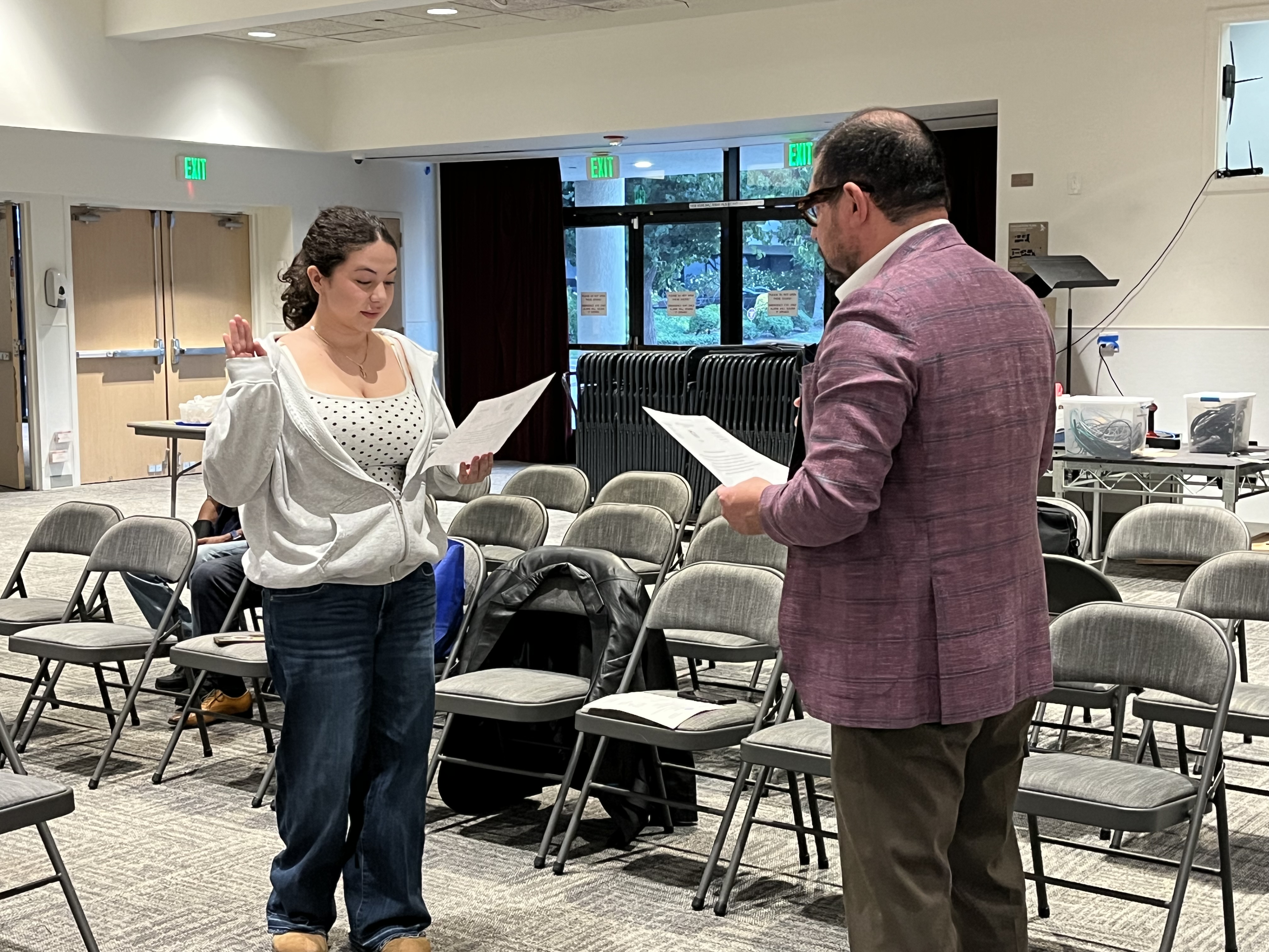 Induction of new youth advisory seat member