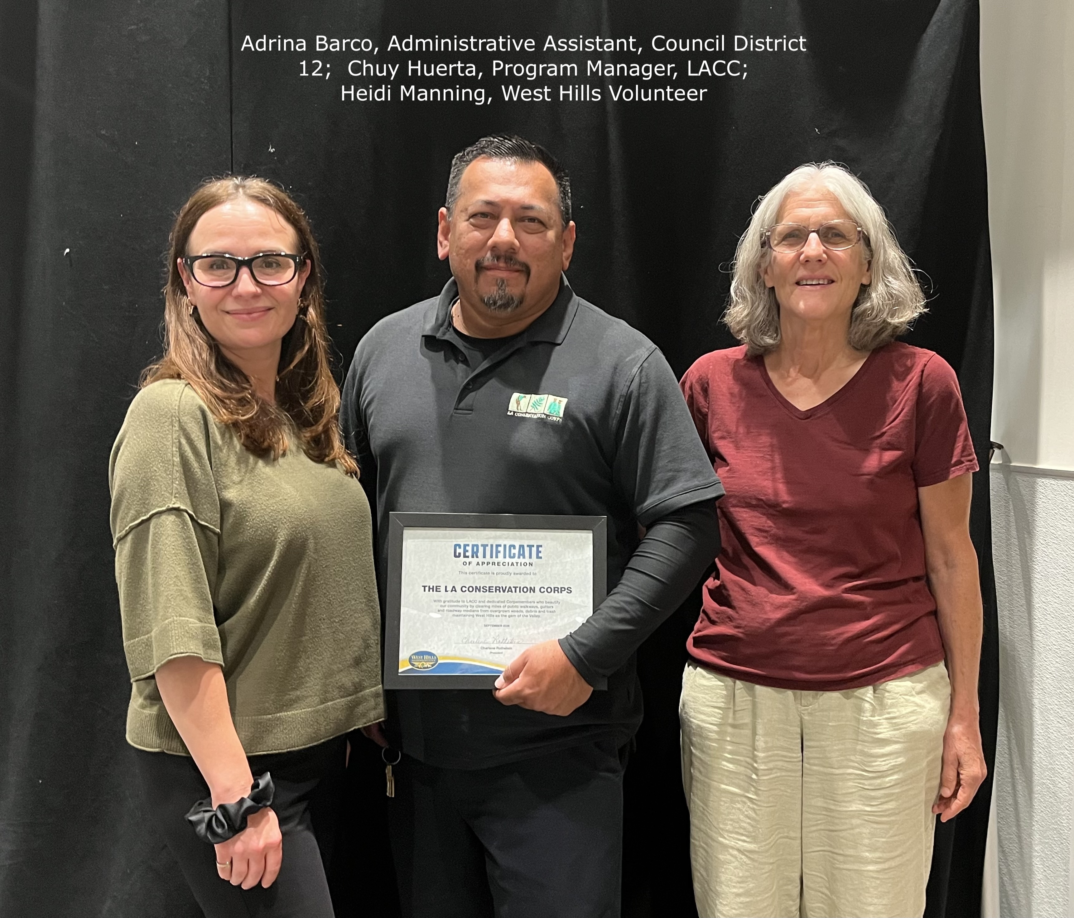 LACC Cert of Apprec Award